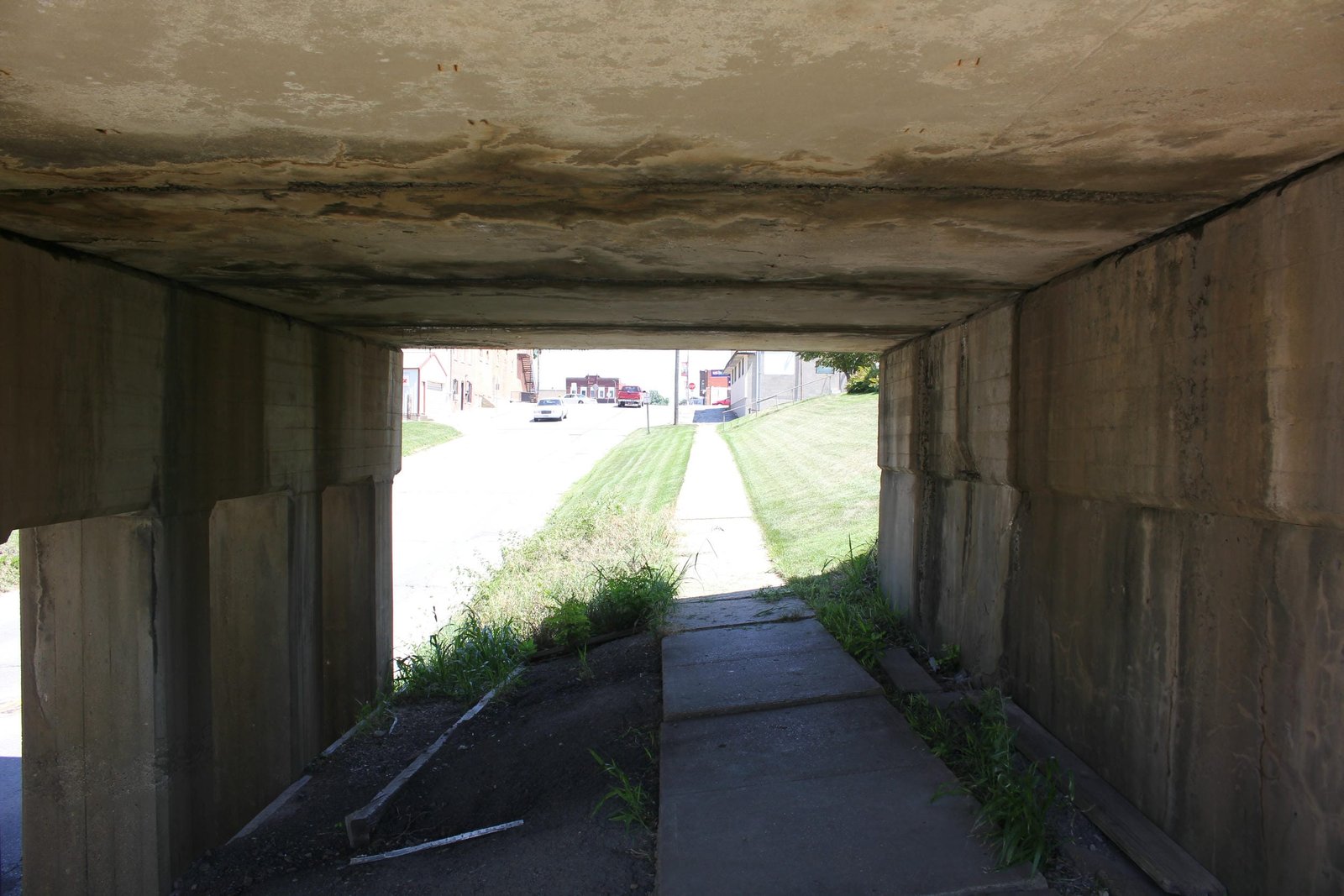 Under bridge